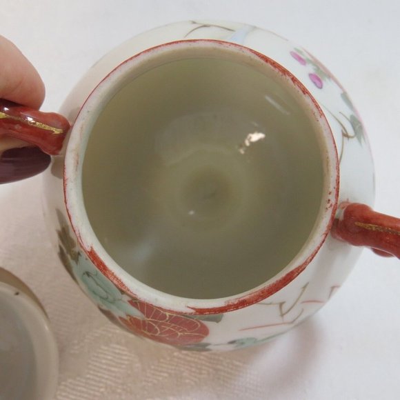 Antique Hand Painted Doubled Handled Bowl Japan - Picture 8 of 9